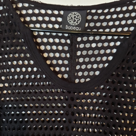 Bobeau Black Mesh Lace Beach Pool Cover Up Women's Size L - Picture 4 of 4